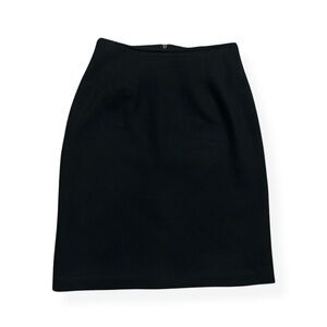 Vintage 1980s Black Wool Knit High Waisted Mini Skirt